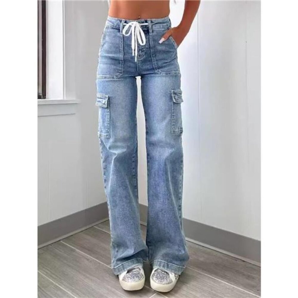 Washed Jeans with Pockets